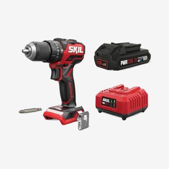 Дрель-шуруповерт аккумуляторная бесщеточная ударная, SKIL 3075 CA Compact + энергокомплект 3136 АА (аккумулятор 2.0 Ah, зарядное устройство) промо-комплект (CD1E3075CA+BC1E3136AA)