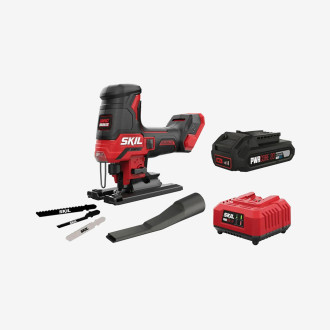 Пила лобзиковая бесщеточная аккумуляторная, SKIL 3440 CA Compact + энергокомплект 3110 АА (аккумулятор 2.5 Ah, зарядное устройство) промо-комплект (SW1E3440CA+BC1E3110AA)