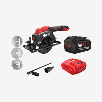 Пила циркулярная бесщеточная аккумуляторная, SKIL 3540 CA Compact + аккумулятор 5 Ah + USB адаптер, промо-комплект (SW1E3540CA+BR1E3105AA+VA1E3162CA)