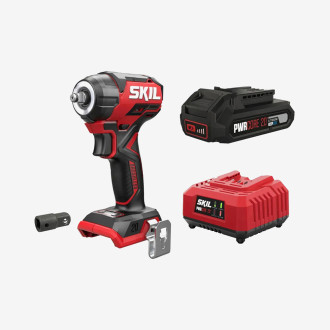 Гайковерт аккумуляторный ударный бесщеточный, SKIL 3265 CA Compact + энергокомплект 3110 АА (аккумулятор 2.5 Ah, зарядное устройство) промо-комплект (SD1E3265CA+BC1E3110AA)