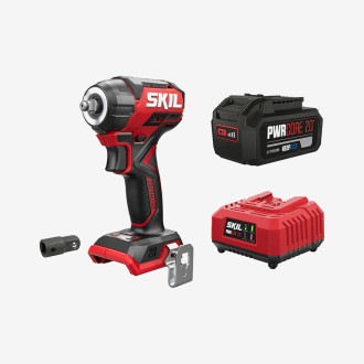 Гайковерт аккумуляторный ударный бесщеточный, SKIL 3265 CA Compact + аккумулятор 5 Ah + зарядное устройство, промо-комплект (SD1E3265CA+BR1E3105AA+CR1E3122AA)