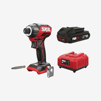 Винтовый аккумуляторный бесщеточный ударный, SKIL 3225 CA Compact + энергокомплект 3110 АА (акк. 2.5 Ah, зарядное устройство) промо-комплект (SD1E3225CA+BC1E3110AA)