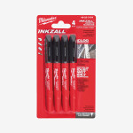 Маркер для будмайданчика InkZAll MILWAUKEE, ультра-тонкий, чорний (4шт)