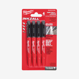 Маркер для будмайданчика InkZAll MILWAUKEE, ультра-тонкий, чорний (4шт) Маркер для будмайданчика InkZAll MILWAUKEE, ультра-тонкий, чорний (4шт)