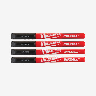 Набір ручек Fine Tip InkZAll MILWAUKEE, чорний, (4шт)