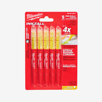 Набір текстмаркерів InkZAll MILWAUKEE, жовтий, (5шт)