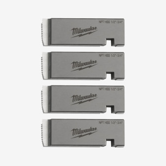 Плашки для нарезания резьбы MILWAUKEE, PTR2D 1/2'' - 3/4'' BSPT NPT HSS (4шт) Плашки для нарезания резьбы MILWAUKEE, PTR2D 1/2'' - 3/4'' BSPT NPT HSS (4шт)