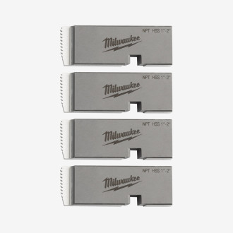 Плашки для нарізання різблення MILWAUKEE, PTR2D 1'' - 2'' BSPT NPT HSS (4шт)