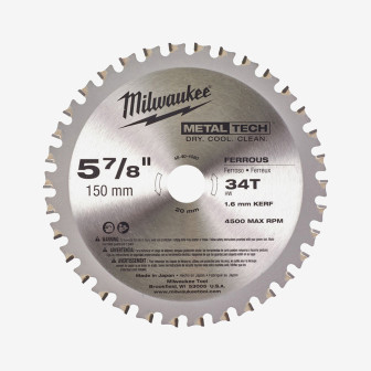 Диск пиляльний по металу MILWAUKEE, Ø150x20мм, 34 зуб.