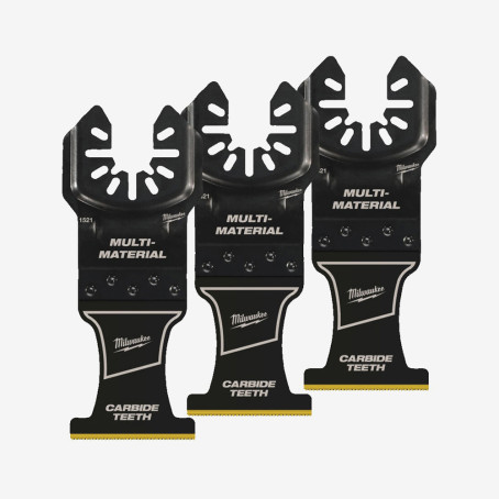Полотно для мультитула Bi-Metal Carbide OPEN-LOK™ MILWAUKEE, 35х38мм, (3шт), (мультиматериал)