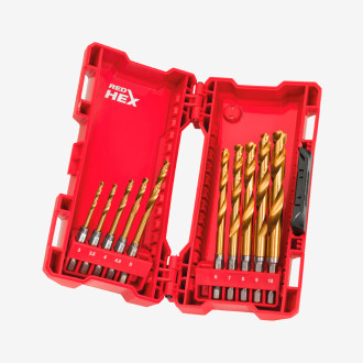 Набор сверл по металлу RedHEX HSS-G TiN MILWAUKEE, (10шт)