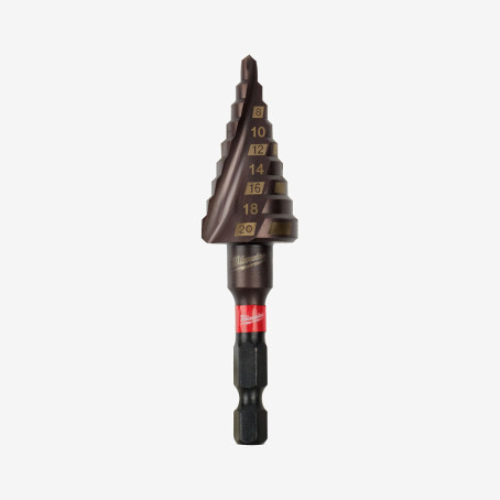 Сверло ступенчатое SHOCKWAVE Impact Duty MILWAUKEE, Ø4-20мм/2мм