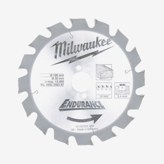 Диск пильный MILWAUKEE, Ø190/30мм, 16 зуб.