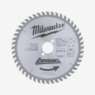Диск пиляльний MILWAUKEE, Ø190/30мм, 48 зуб.