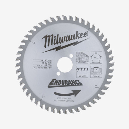Диск пиляльний MILWAUKEE, Ø190/30мм, 48 зуб.