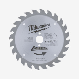 Диск пиляльний MILWAUKEE, Ø165/20мм, 24 зуб.