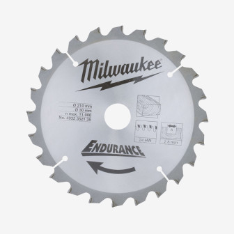 Диск пиляльний MILWAUKEE, Ø210/30мм, 24 зуб.
