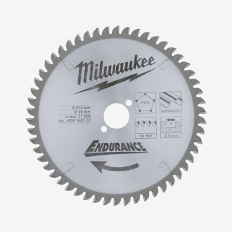 Диск пильный MILWAUKEE, Ø210/30мм, 54 зуб. (снято) Диск пильный MILWAUKEE, Ø210/30мм, 54 зуб. (снято)