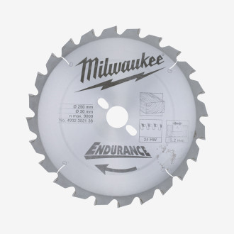 Диск пиляльний MILWAUKEE, Ø250/30мм, 24 зуб.