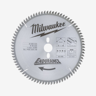 Диск пиляльний MILWAUKEE, Ø250/30мм, 80 зуб.