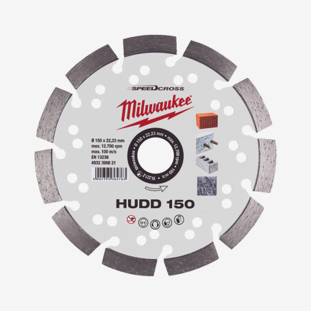 Диск алмазний Speedcross MILWAUKEE HUDD 150, Ø150мм