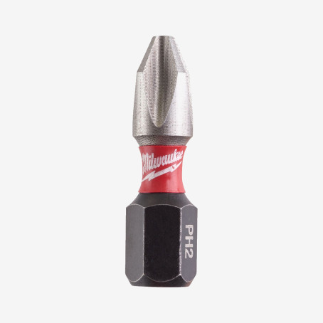 Біта SHOCKWAVE MILWAUKEE, PH2, 25мм, (25шт)