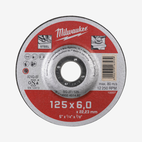 Диск відрізний по металу MILWAUKEE, SCS 41/125х6, Ø125мм