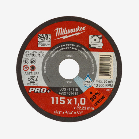 Диск відрізний по металу MILWAUKEE, SCS 41/115х1 PRO+, Ø115мм