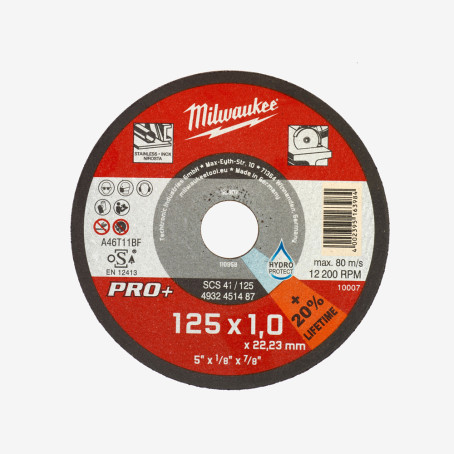 Диск відрізний по металу MILWAUKEE, SCS 41/125х1 PRO+, Ø125мм