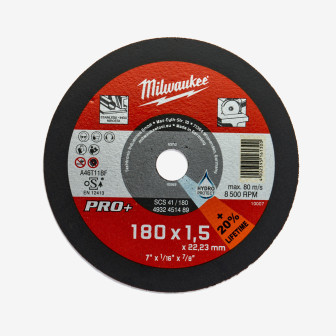Диск відрізний по металу MILWAUKEE, SCS41/180X1,5 PRO+, Ø180мм