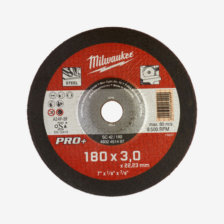 Диск відрізний по металу MILWAUKEE, SC 42/180х3 PRO+, Ø180мм