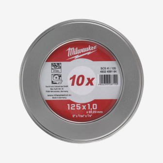 Диск отрезной по металлу MILWAUKEE, SCS 41/125х1, Ø125 (10шт)