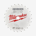 Диск пильный PFTE MILWAUKEE, Ø165х20х2,2мм, 24 зуб.