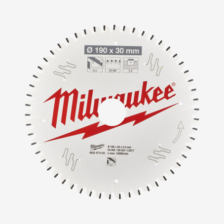 Диск пильный PFTE MILWAUKEE, Ø190х30х2,4мм, 54 зуб.
