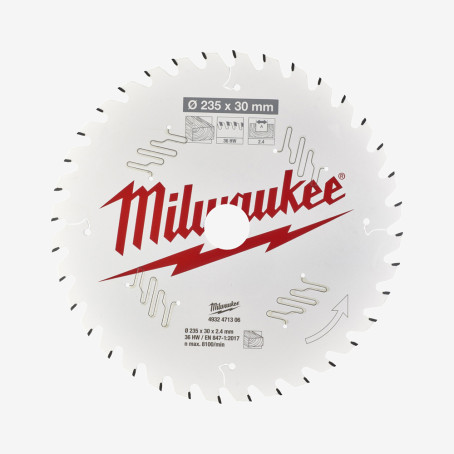 Диск пильный PFTE MILWAUKEE, Ø235х30х2, 4мм, 36 зуб.