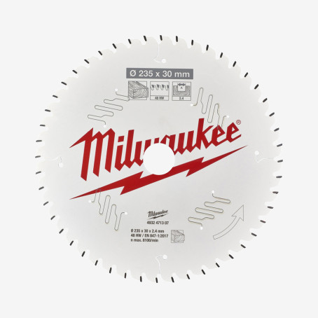Диск пильный PFTE MILWAUKEE, Ø235х30х2, 4мм, 60 зуб.