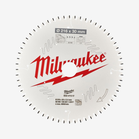 Диск пильный PFTE MILWAUKEE, Ø216/30мм, 48 зуб.