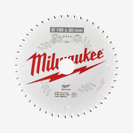 Диск пильный PFTE THIN KERF MILWAUKEE, Ø190х30х2, 1мм, 48 зуб.