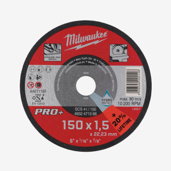 Диск відрізний по металу MILWAUKEE, SCS 41/150х1,5 PRO+, Ø150мм