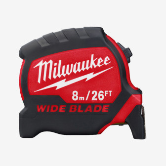 Рулетка метрическая MILWAUKEE WIDE BLADE, 8м/26фт (33мм) Рулетка метрическая MILWAUKEE WIDE BLADE, 8м/26фт (33мм)