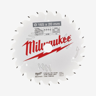 Диск пиляльний PFTE THIN KERF MILWAUKEE, Ø165х20х1,6мм, 24 зуб.
