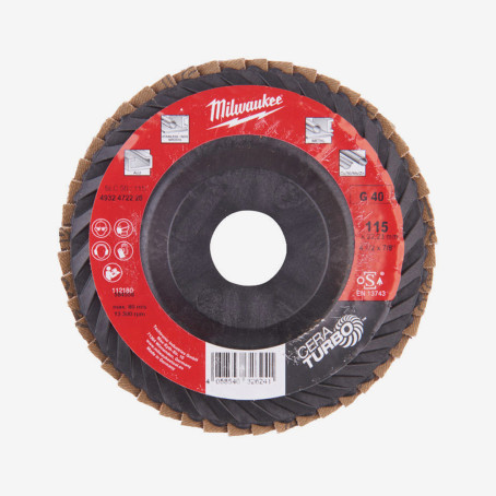 Диск пелюстковий CERA TURBO MILWAUKEE SLC 50/115, зерно 40, Ø115мм