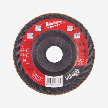 Диск пелюстковий CERA TURBO MILWAUKEE SLC 50/115, зерно 80, Ø115мм