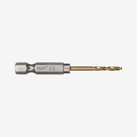 Сверло по металлу RedHEX HSS-G TiN MILWAUKEE, Ø2,5мм, (10шт)