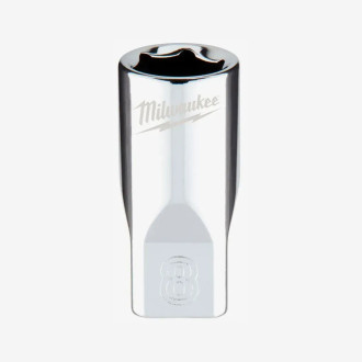Головка хромированная метрическая 1/4'' MILWAUKEE, 8мм