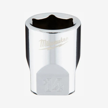 Головка хромированная метрическая 1/4'' MILWAUKEE, 14мм