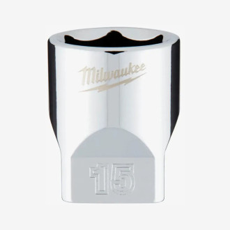 Головка хромированная метрическая 1/4'' MILWAUKEE, 15мм