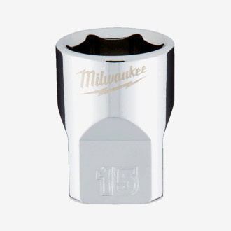 Головка хромированная метрическая 3/8'' MILWAUKEE, 15мм