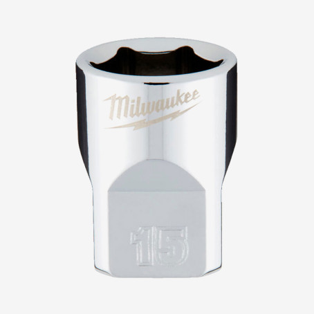 Головка хромированная метрическая 3/8'' MILWAUKEE, 15мм