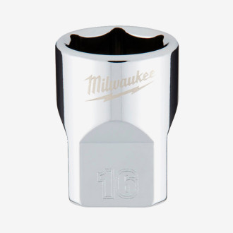 Головка хромированная метрическая 3/8'' MILWAUKEE, 16мм